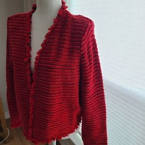 Nic + Zoe Red Jacket Size L
